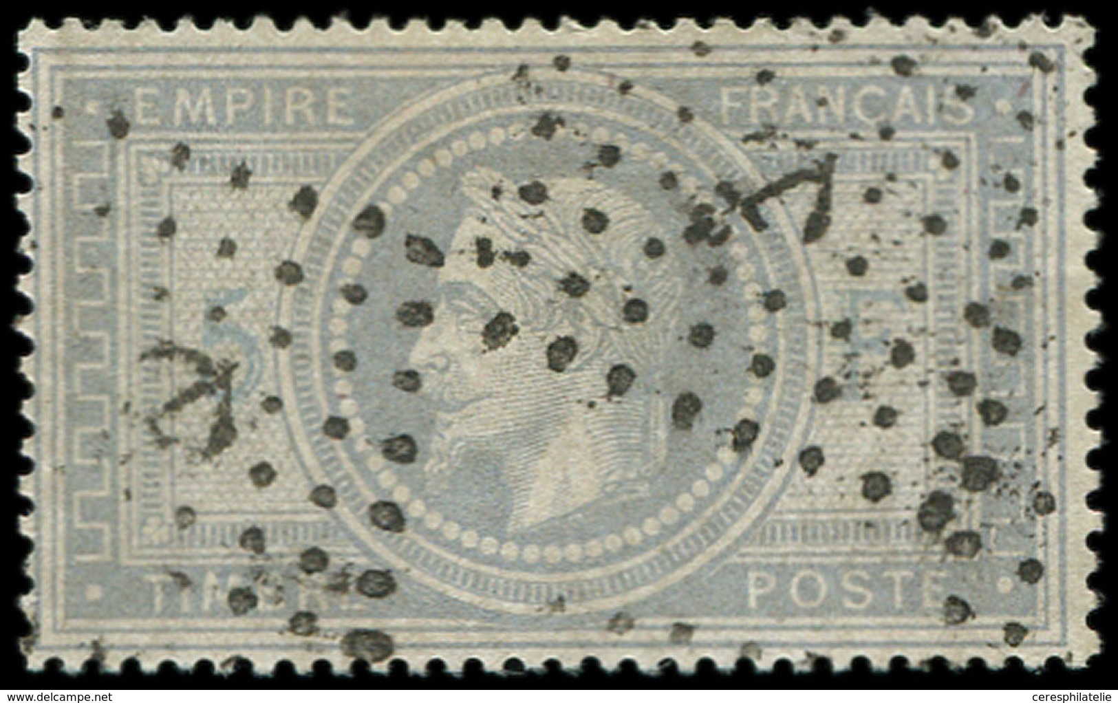 EMPIRE LAURE 33    5f. Violet-gris, Oblitéré ANCRE, TB. Br - 1863-1870 Napoleon III With Laurels