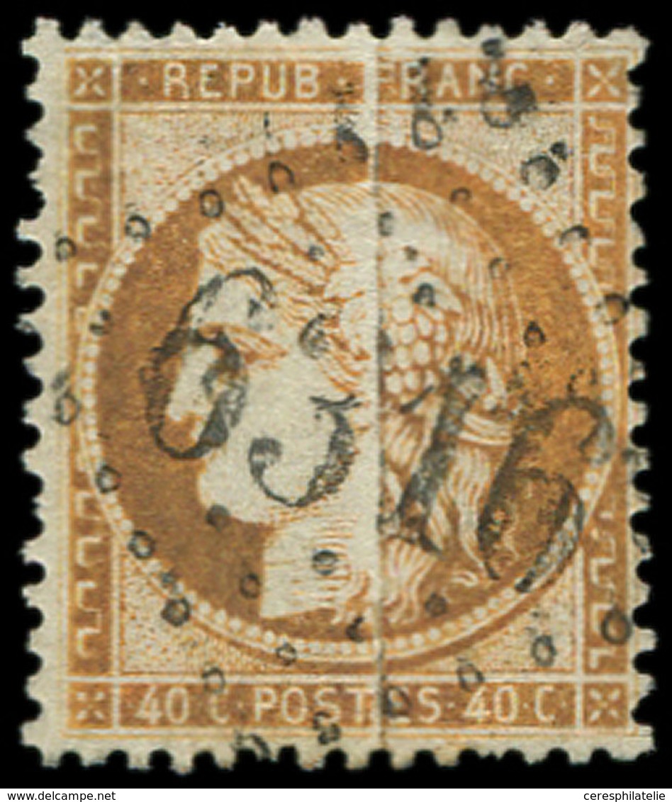 SIEGE DE PARIS 38   40c. Orange, PLI ACCORDEON, Obl. GC 6316, TB - 1870 Siege Of Paris