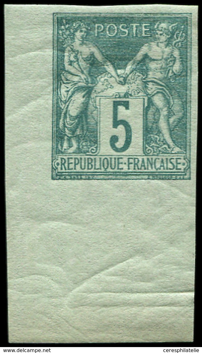 ** TYPE SAGE 64a   5c. Vert, NON DENTELE, Cdf, TB - 1876-1878 Sage (Tipo I)