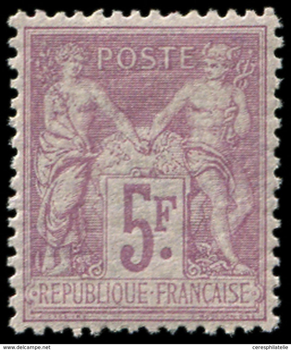 ** TYPE SAGE 95    5f. Violet Sur Lilas, Superbe - 1876-1878 Sage (Type I)
