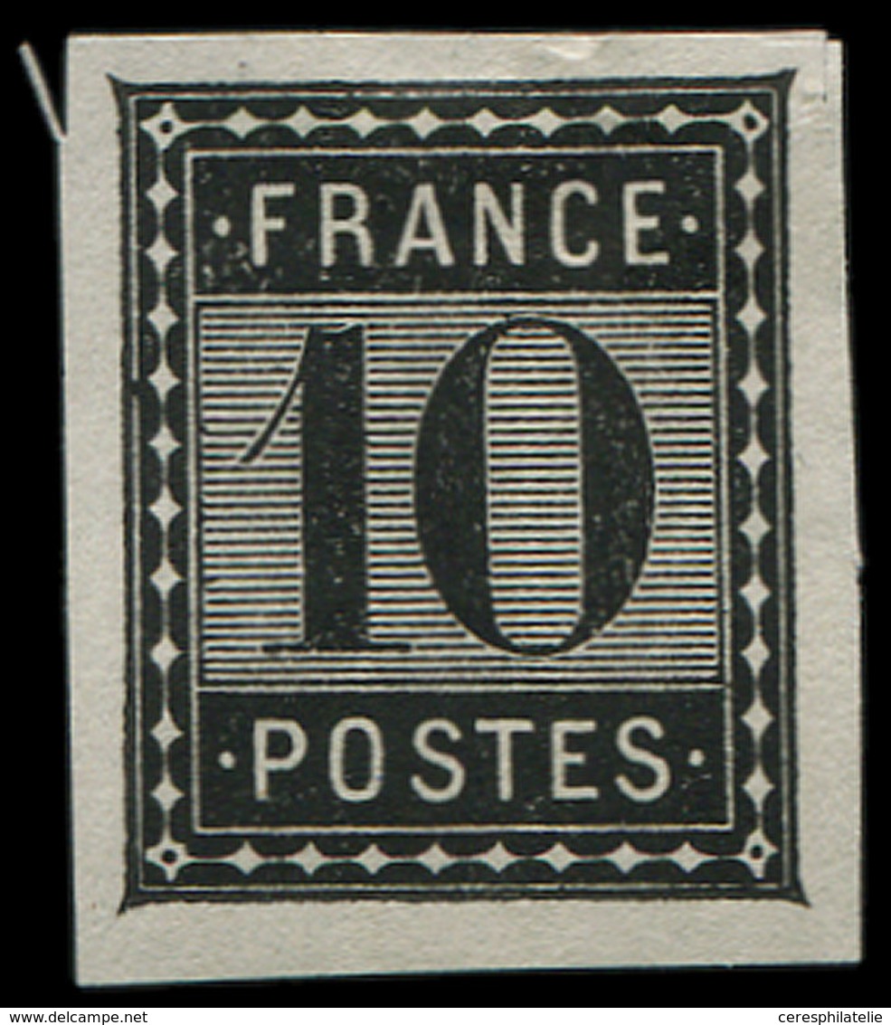 (*) ESSAIS  1876 : 10c. Noir, Essai Pour L'Imprimerie Nationale, TB - Other & Unclassified