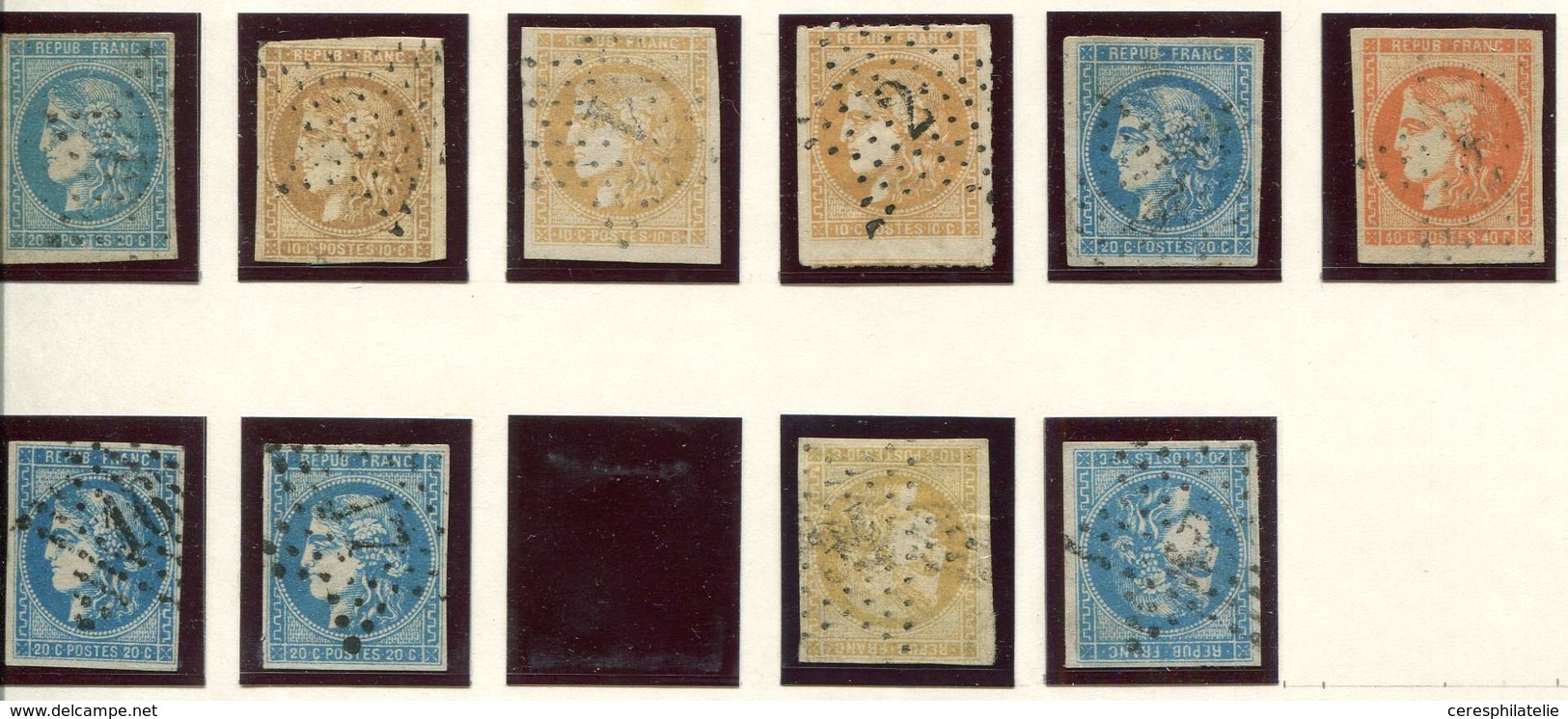 LETTRES DE PARIS Lot De 10 Bordeaux Obl. Etoile De Paris, Dans L'ensemble TB - 1849-1876: Classic Period