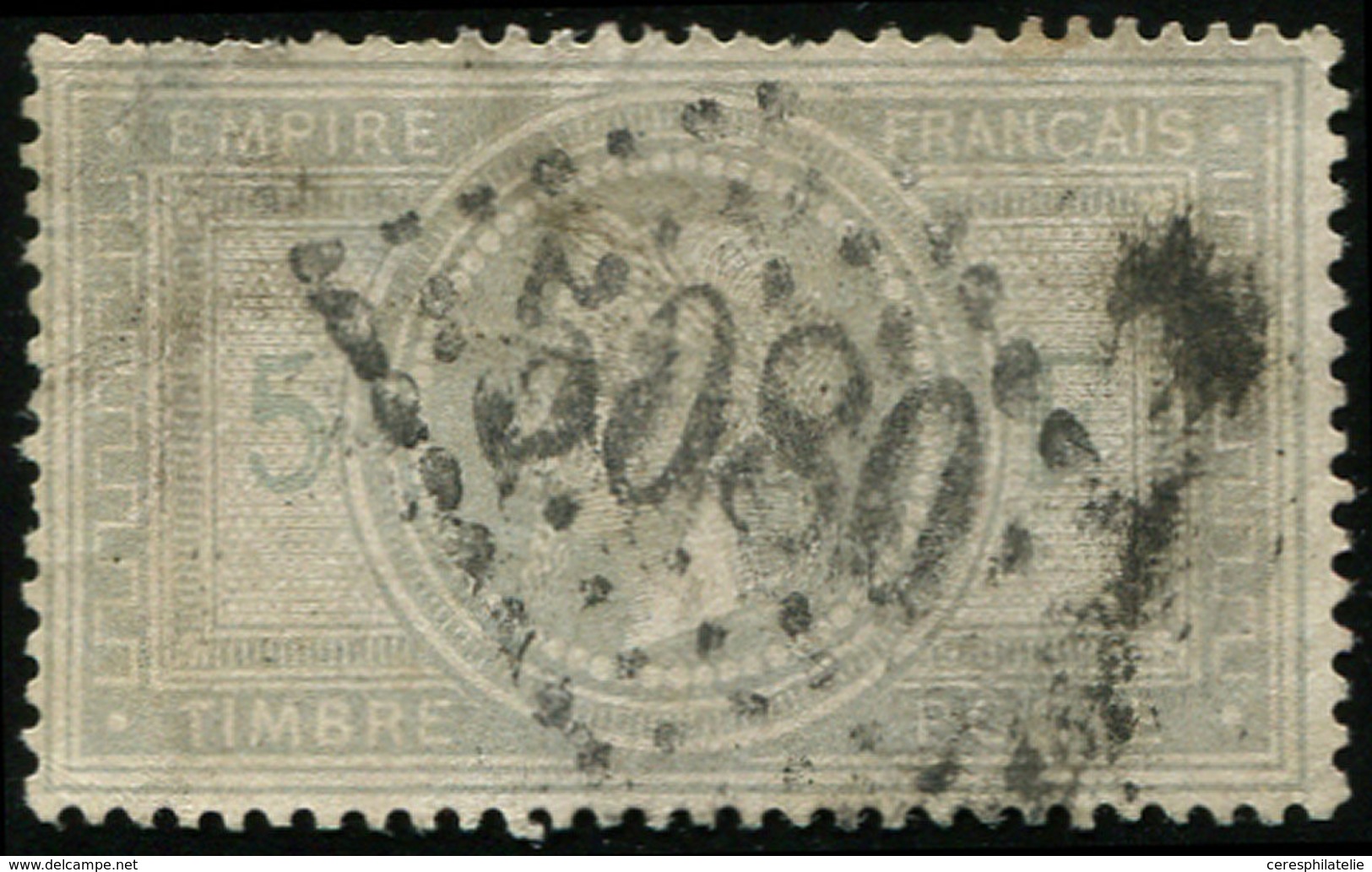 BUREAUX FRANCAIS A L'ETRANGER N°33 Obl. GC 5080 D'ALEXANDRIE, Défx, B/TB - 1849-1876: Periodo Classico