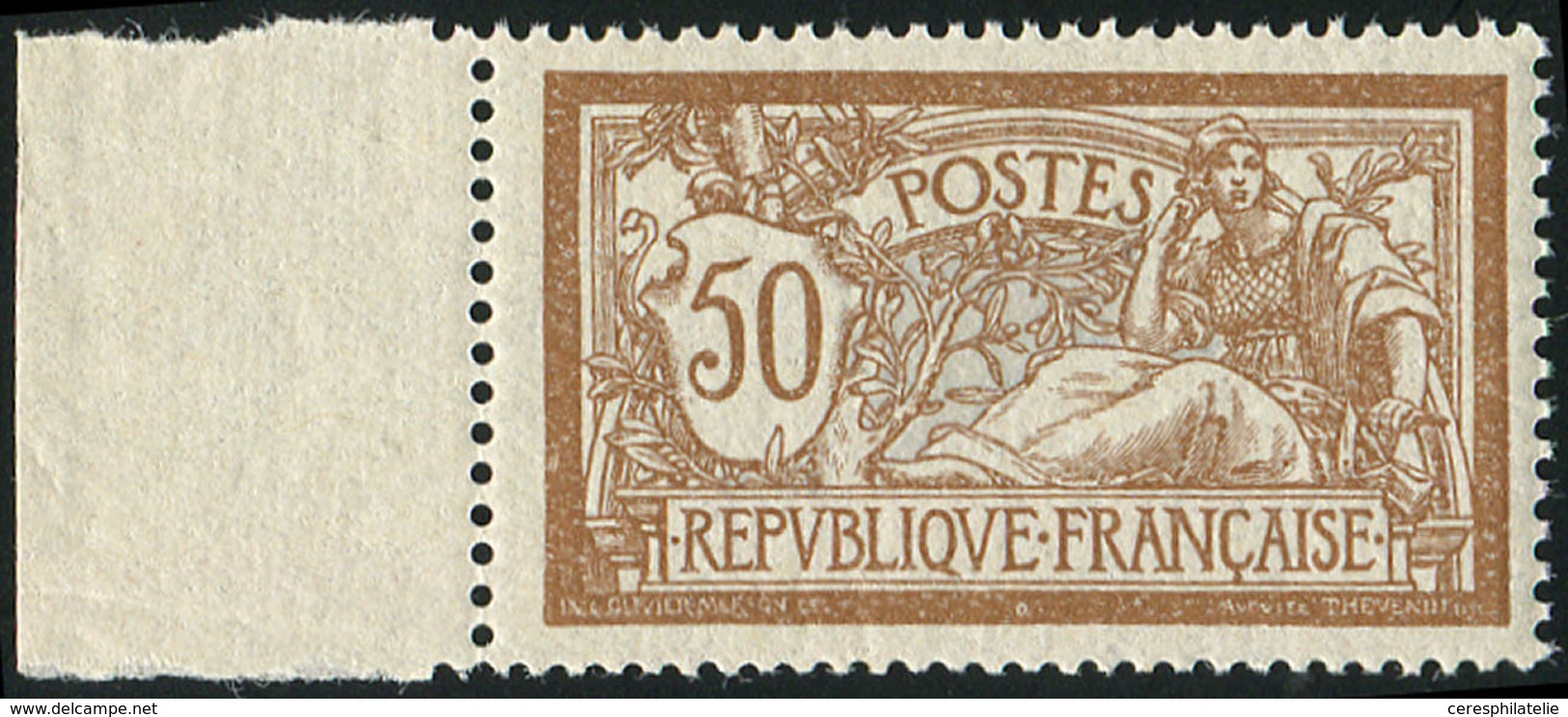 ** EMISSIONS DU XXème SIECLE 120   Merson, 50c. Brun Et Gris, Bdf Et Très Bien Centré, TTB - Unused Stamps
