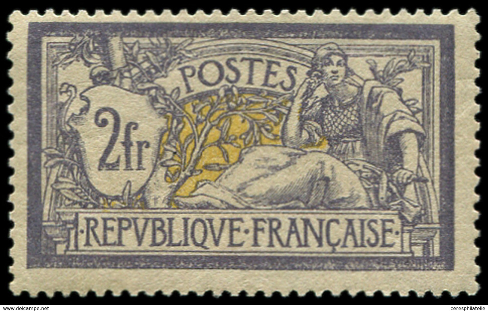 * EMISSIONS DU XXème SIECLE 122   Merson,  2f. Violet Et Jaune, Inf. Trace De Ch., TB - Unused Stamps