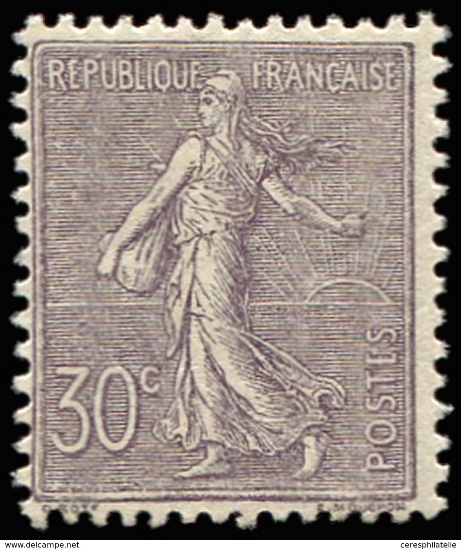 ** EMISSIONS DU XXème SIECLE 133   Semeuse Lignée, 30c. Lilas, Frais Et TB - Unused Stamps