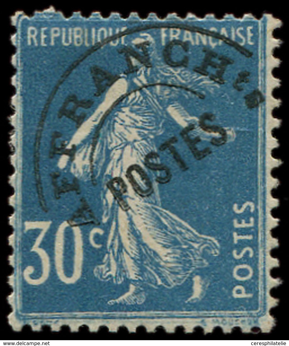 * PREOBLITERES 60  Semeuse Camée, 30c. Bleu, TB - 1893-1947