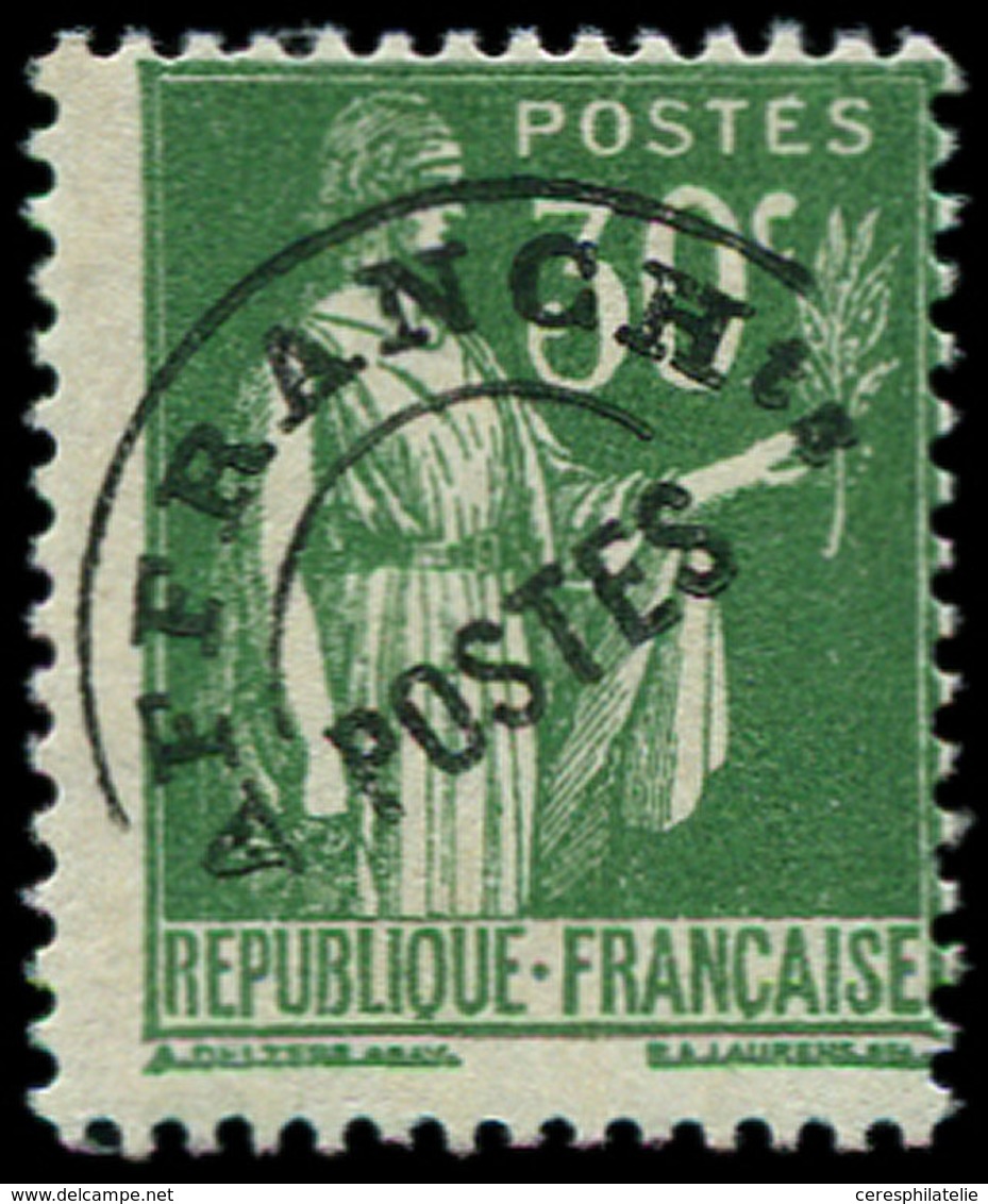 ** PREOBLITERES 69  Paix, 30c. Vert, NON EMIS, Centrage Courant, Frais Et TB - 1893-1947