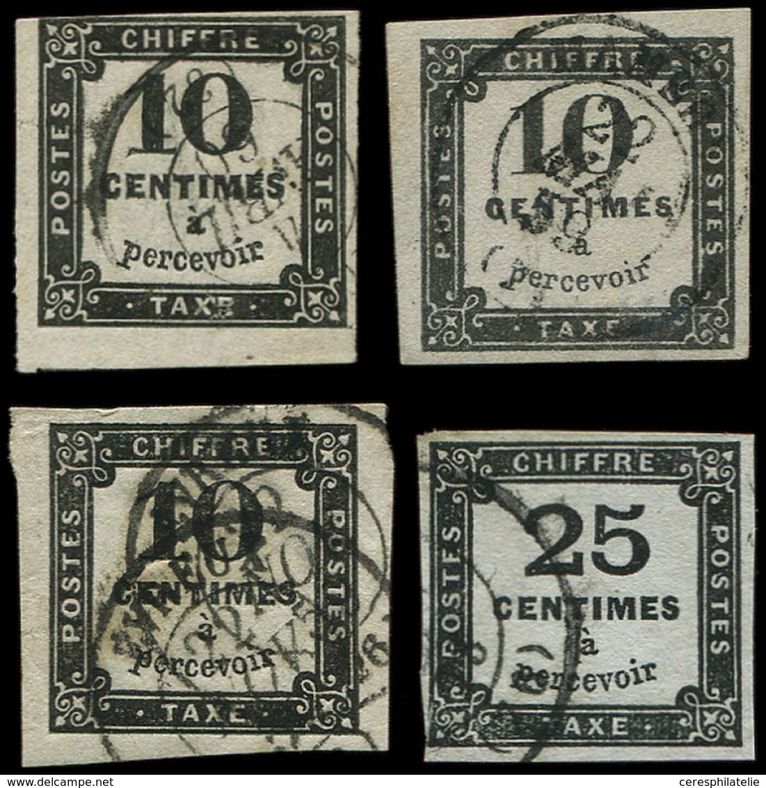 TAXE 1, 2, 2A, 5A, Obl., Tous TB - 1859-1959 Used