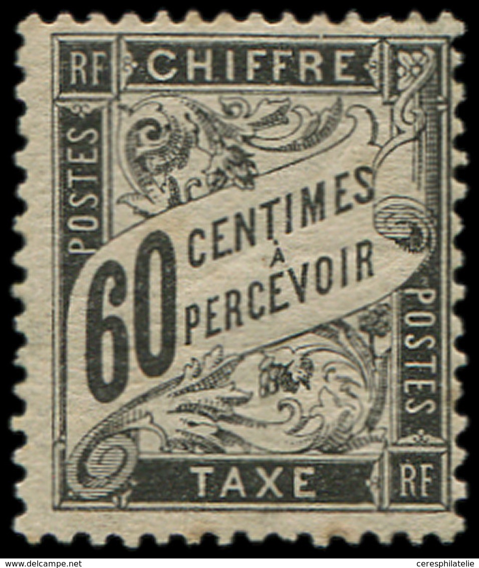 * TAXE 21  60c. Noir, 2 Légères Rousseurs, Sinon TB - 1859-1959 Used