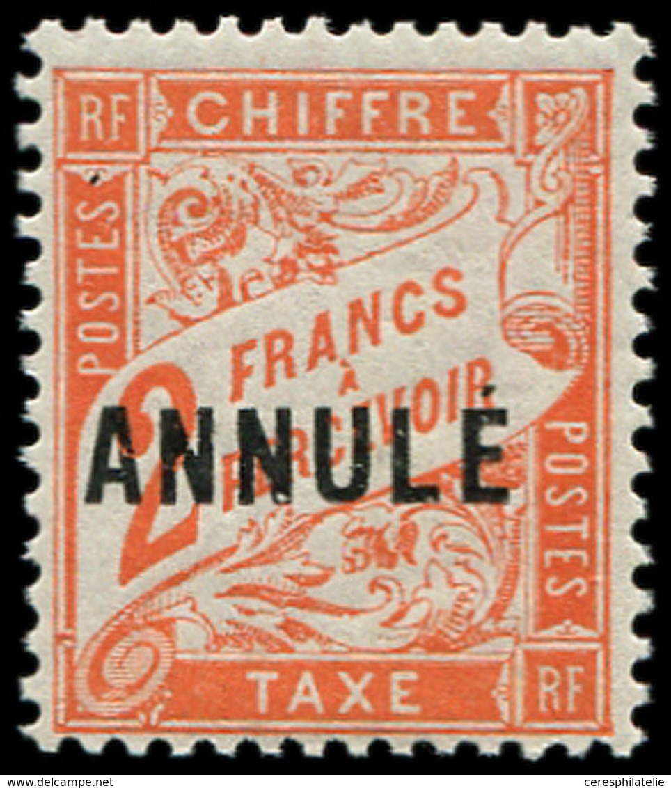 ** COURS D'INSTRUCTION Taxe 41-CI 1 2f. Rouge-orange, Surchargé ANNULE, TB - Cours D'Instruction