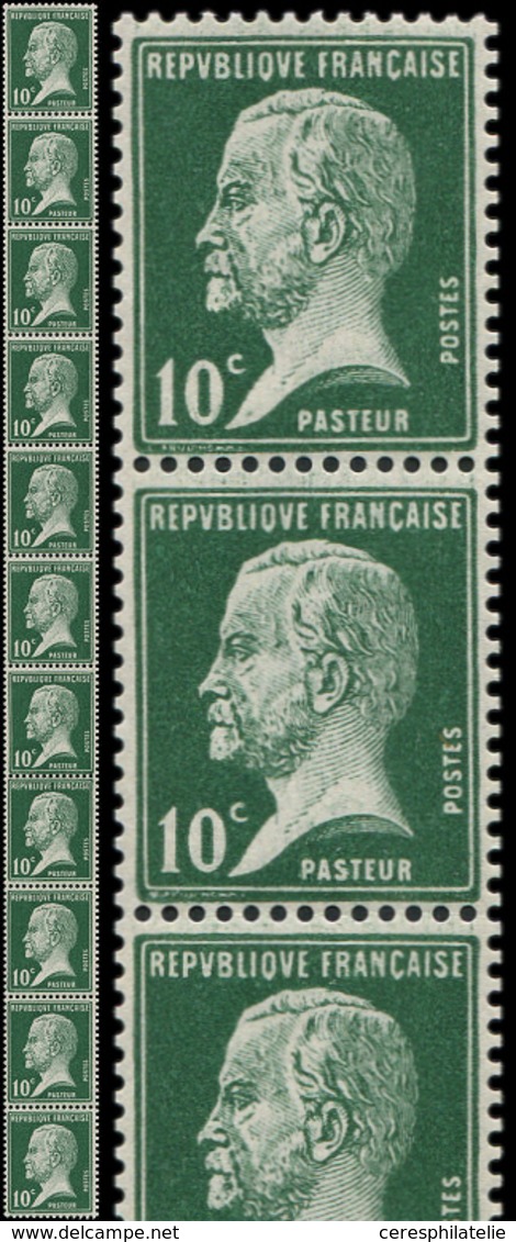 ** ROULETTES 9   Pasteur, 10c. Vert, BANDE De 11, TB - Coil Stamps