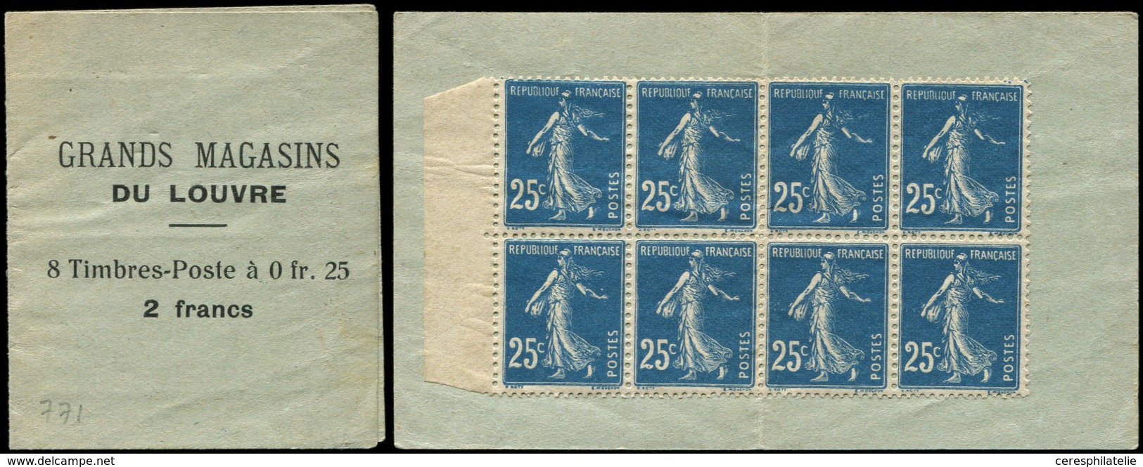 CARNETS (N°Cérès Jusqu'en1964) Carnet Monnaie N°140, 25c. Bleu, GRANDS MAGASINS Du LOUVRE, TB - Other & Unclassified