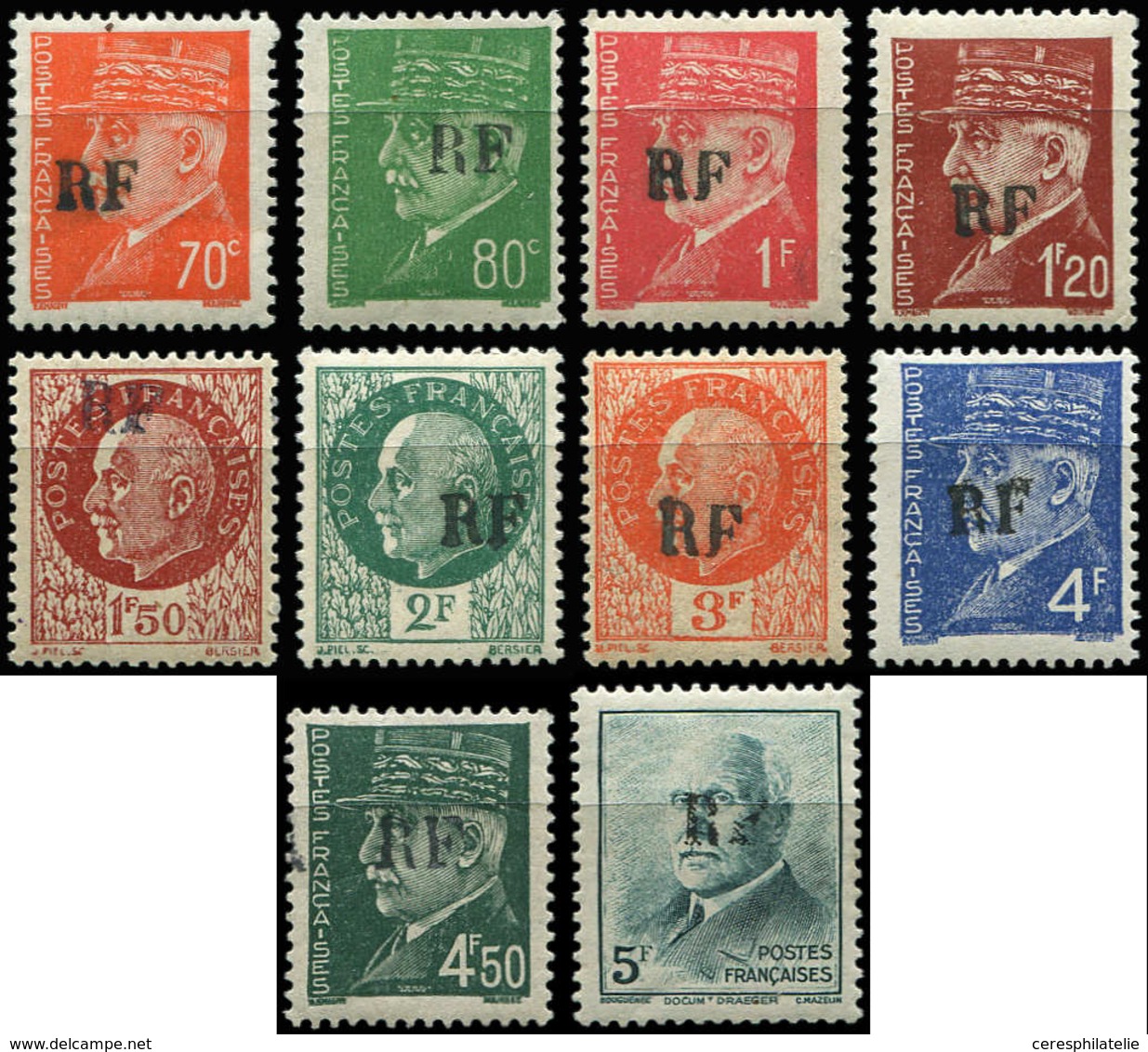 ** TIMBRES DE LIBERATION CHATELLERAULT 2/7, 9/10, 12 Et 14 : N°12 *, TB - Liberation