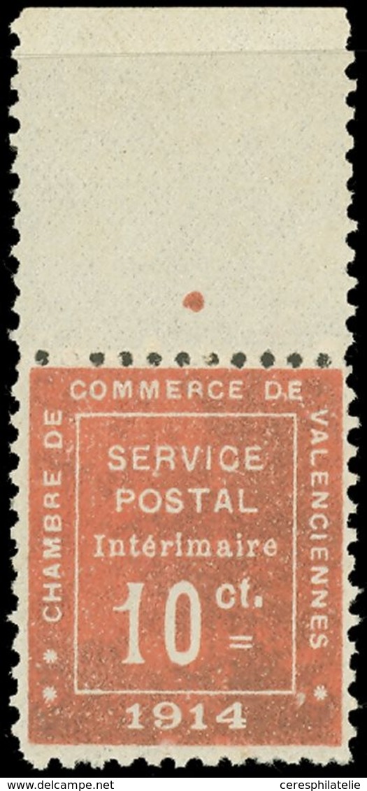 ** Spécialités Diverses GUERRE VALENCIENNES 1 : 10c. Rouge, Bdf, TB - War Stamps