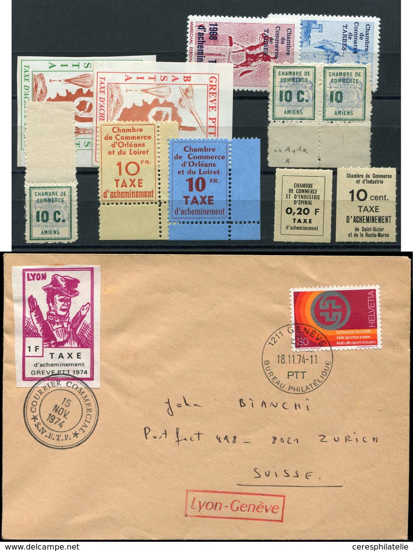 Spécialités Diverses TIMBRES DE GREVE ,Petit Lot Dont N°1/4, 8/10 **, TB - Other & Unclassified