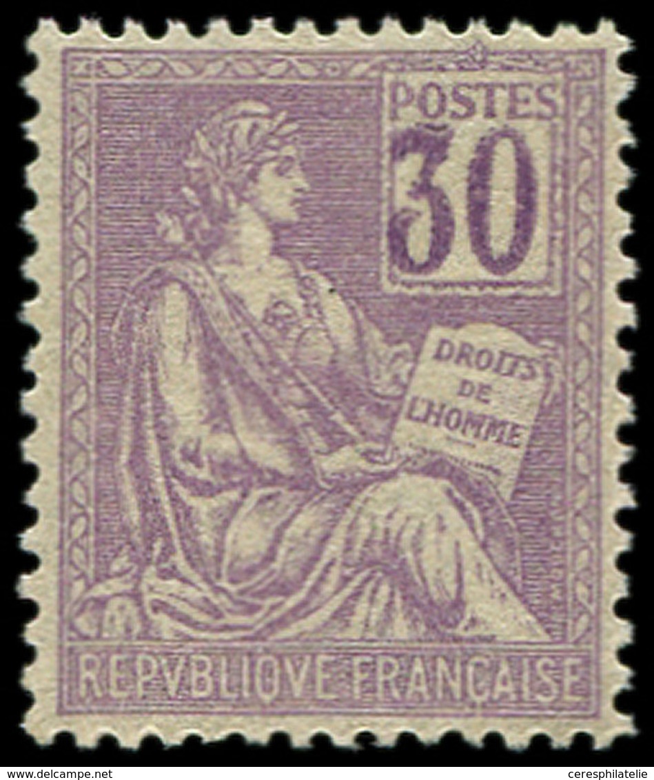 ** VARIETES 115   Mouchon, 30c. Violet, Chiffres FONCES, Bien Centré, TB. C - Unused Stamps