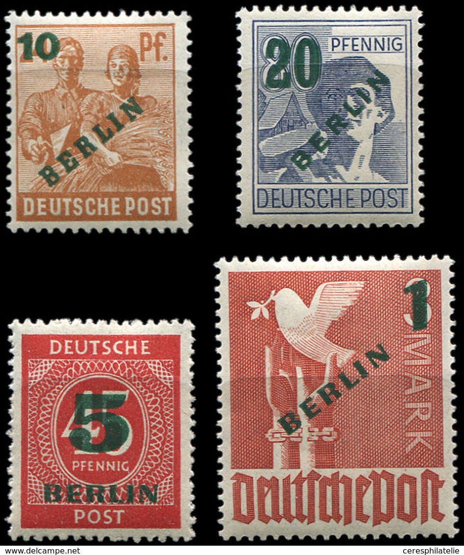 ** BERLIN 47/50 : Série Surchargée De 1949, TB - Unused Stamps