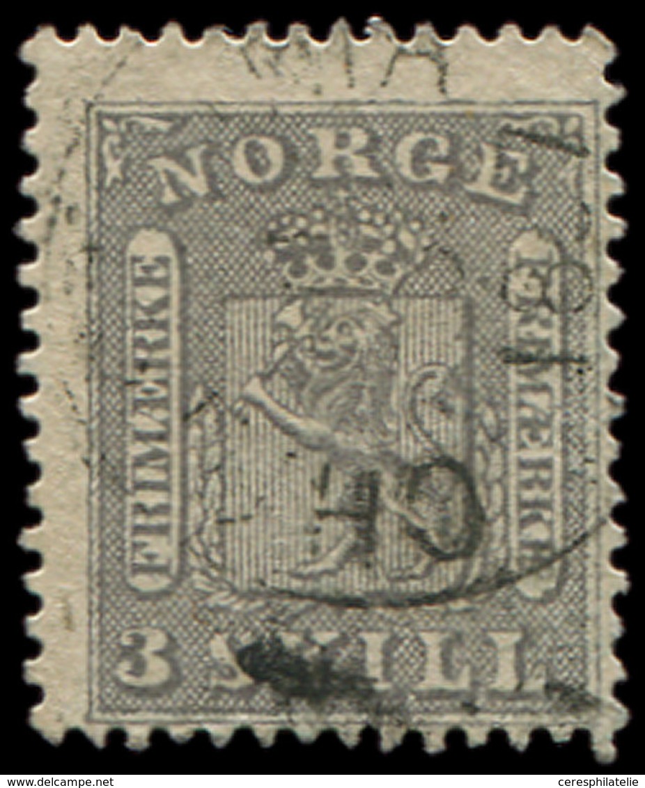 NORVEGE 7 : 3s. Gris-violet, Obl., TB - Unused Stamps