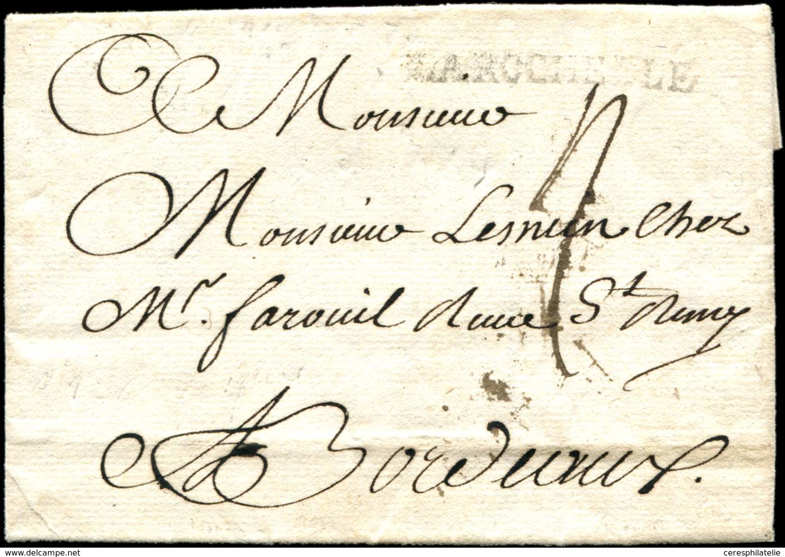 Let HAITI  : Lettre De St MARC Du 17/8/1757 Pour Bordeaux, MP LA ROCHELLE Et Taxe 4, TB - Haiti