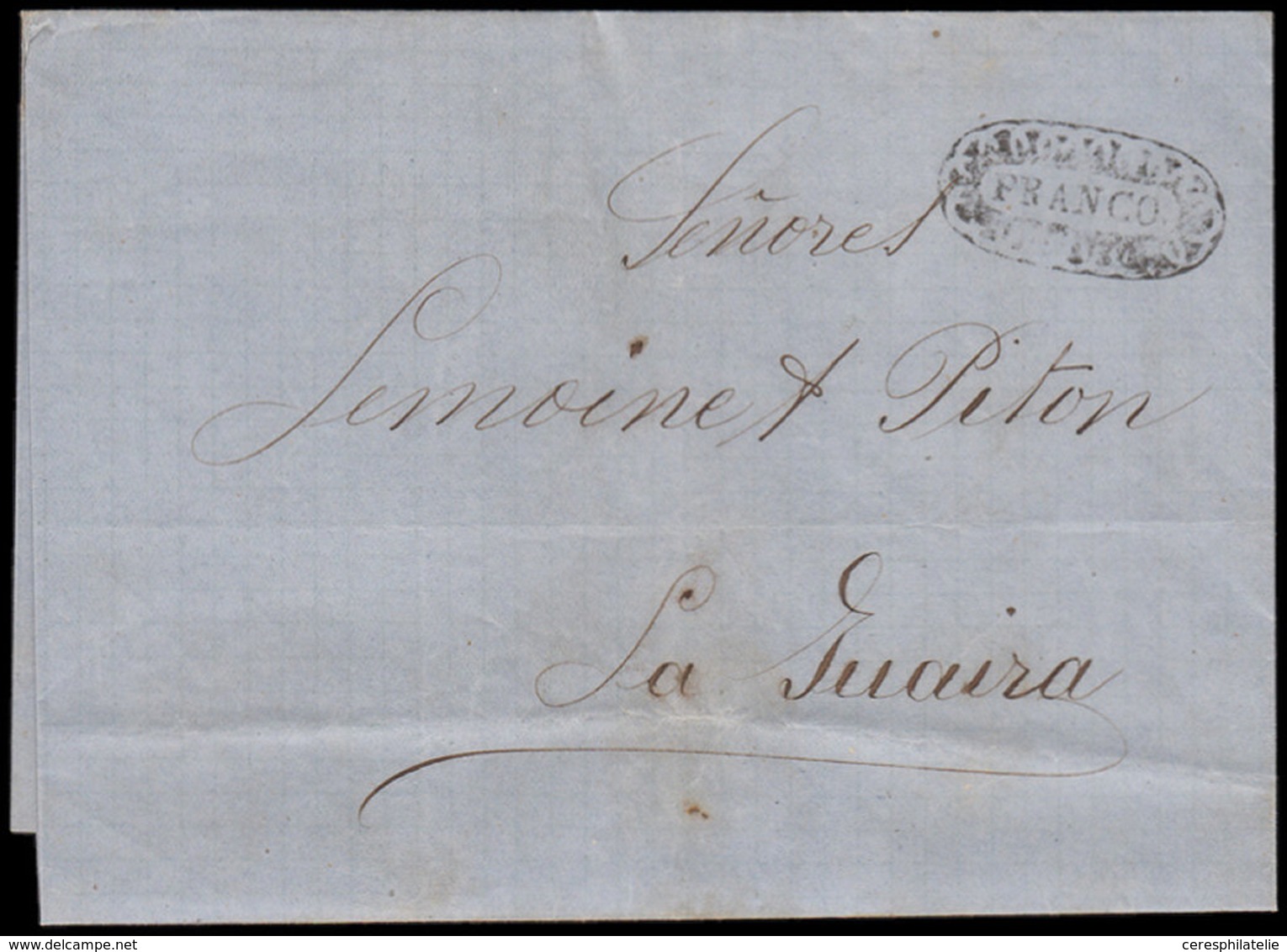 Let VENEZUELA Cachet FRANCO Sur LAC Pour La Guaira Sans Date, TB - Other & Unclassified