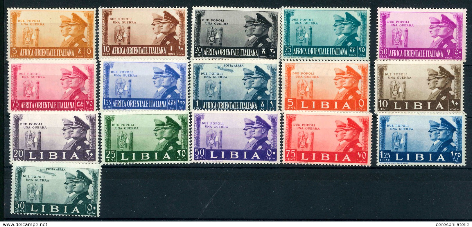 ** Colonies Italiennes, Amitié Italo-allemande 1941, 16 Valeurs, TB - Collections (with Albums)