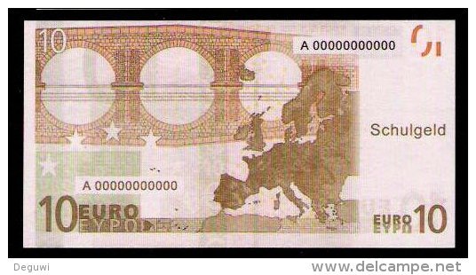 10 Euro "Austria - Schulgeld", Billet Scolaire, Educativ, EURO Size, RRRRR, UNC Extrem Scarce!!! - Sonstige & Ohne Zuordnung