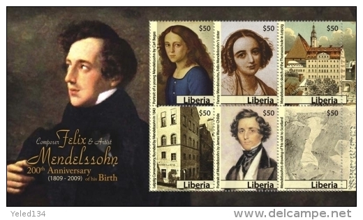 LIBERIA  2561  MINT NH STAMPS OF COMPOSER FELIX MENDELSSOHN   0918 - Liberia