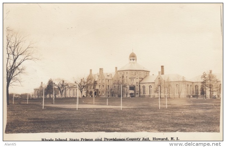 Howard Rhode Island, Rhode Island State Prison, Providence County Jail, C1910s/20s Vintage Real Photo Postcard - Prison