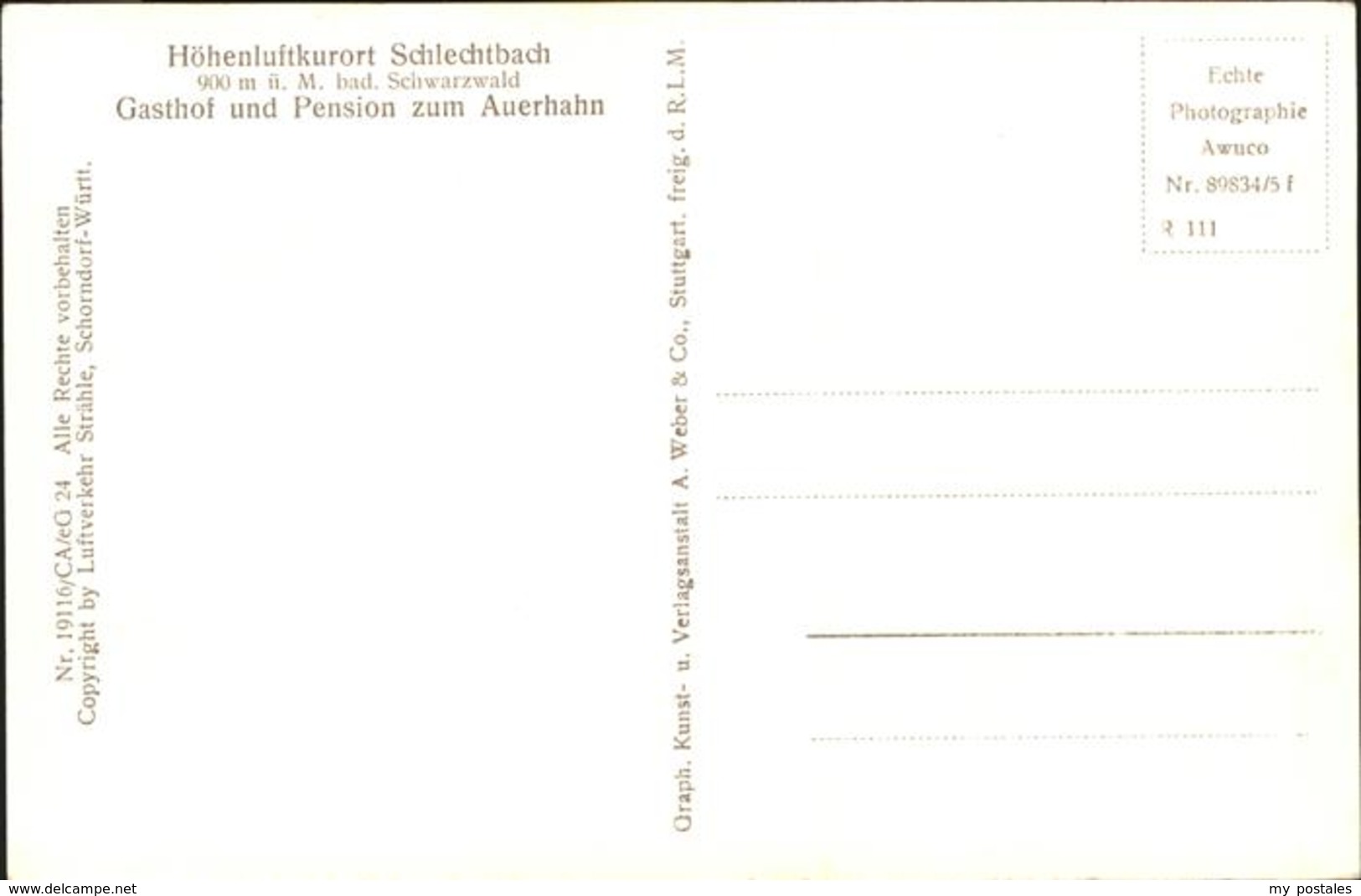 41247479 Schlechtbach Schopfheim Gasthof Pension Zum Auerhahn Fliegeraufnahme Sc - Schopfheim