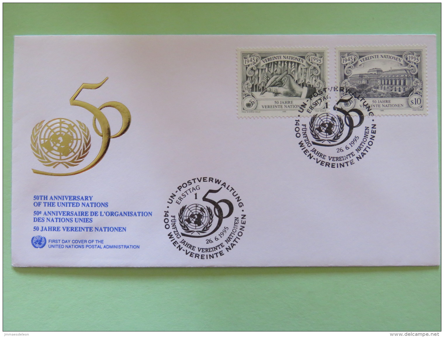 United Nations (Wien) 1995 FDC Cover 50 Anniv. - Storia Postale