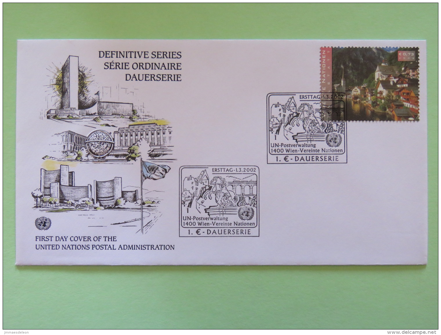 United Nations (Wien) 2002 FDC Cover Hallstatt - Covers & Documents