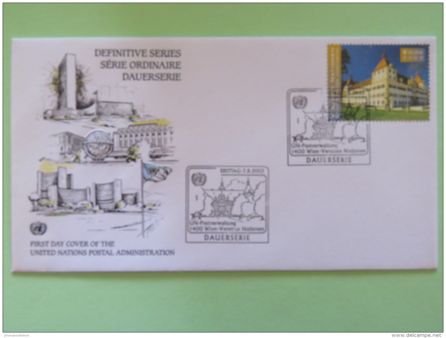 United Nations (Wien) 2003 FDC Cover Eggenberg Castle - Briefe U. Dokumente