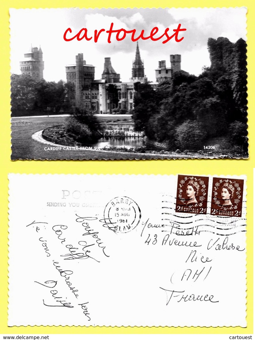 Wales - Cardiff Castle From S.E    Stamp 1961 - Glamorgan