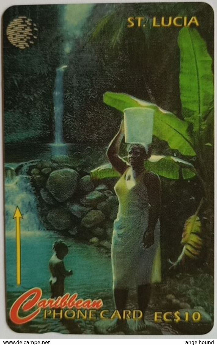 Saint Lucia Cable And Wireless 21CSLA  EC$10 " People Of St. Lucia - Diamond Falls " - Sainte Lucie