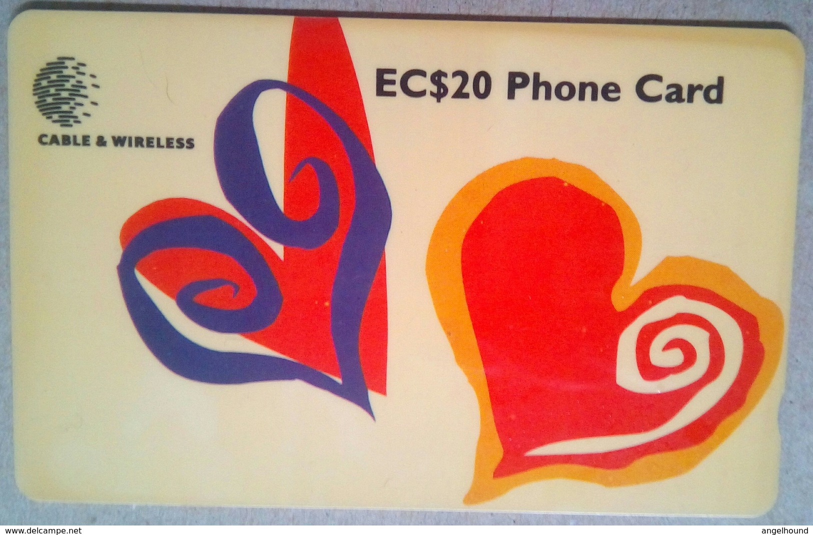 Saint Lucia Cable And Wireless 329CSLA  EC$20 " St. Valentine - Hearts " - Sainte Lucie