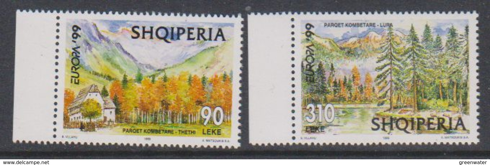 Europa Cept 1999 Albania 2v (+margin) ** Mnh (38282A) - 1999