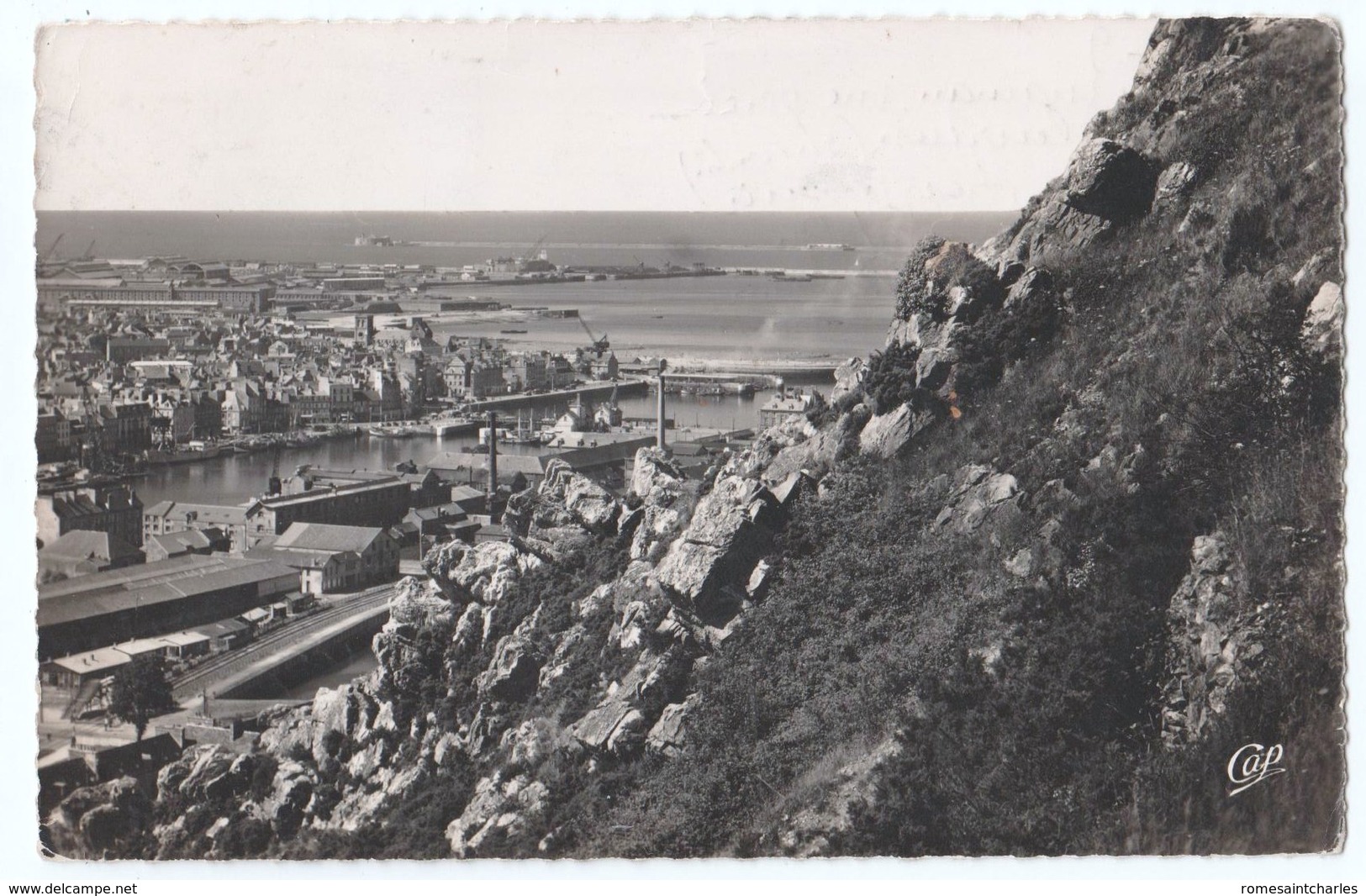 CPSM CHERBOURG Vue Générale Prise Du Fort Du Roule - Cherbourg