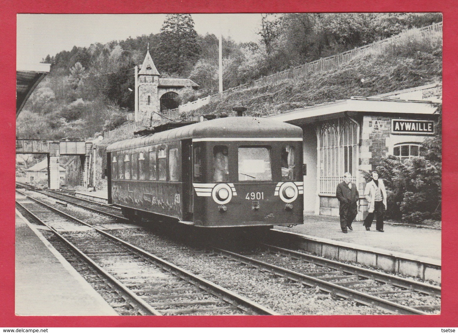 Aywaille - Autorail Série 49 En Gare SNCB, Le 15 /04 /1977 - Autres & Non Classés