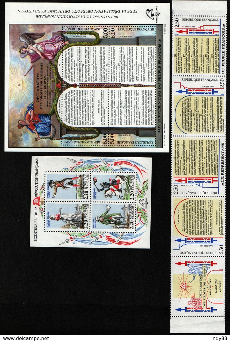 France-1989 Année Complète (YT 2560 à 2614 = 53 Timbres) Neufs ** - 1980-1989