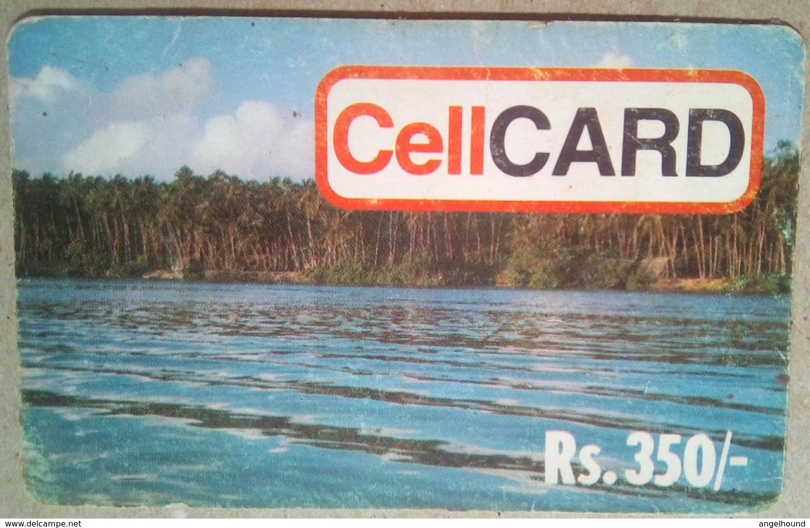 Sri Lanka Cell Card Rs 350 River Scene ( With Text On The Left Side Of The Card) - Sri Lanka (Ceilán)