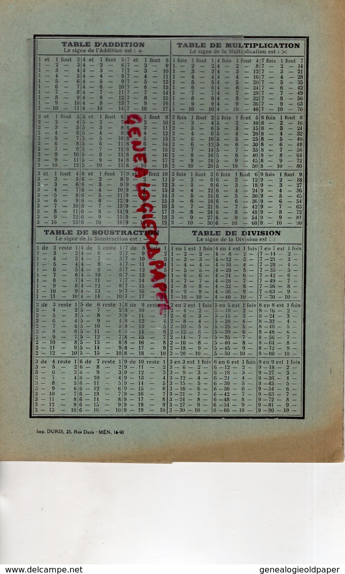 92- BOULOGNE SUR SEINE- PROTEGE CAHIER BLANCHISSERIE TEINTURERIE G. WARTNER- 124 RUE GALLIENI- - B