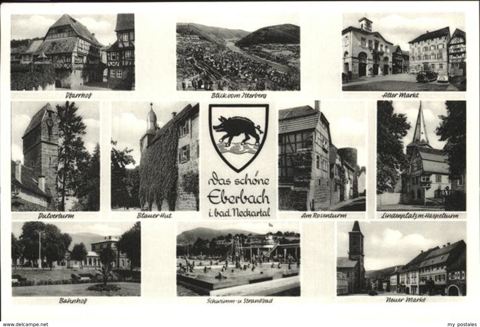 41258484 Eberbach Neckar Wappen Markt Pulverturm Pfarrhof Itterberg Eberbach - Eberbach