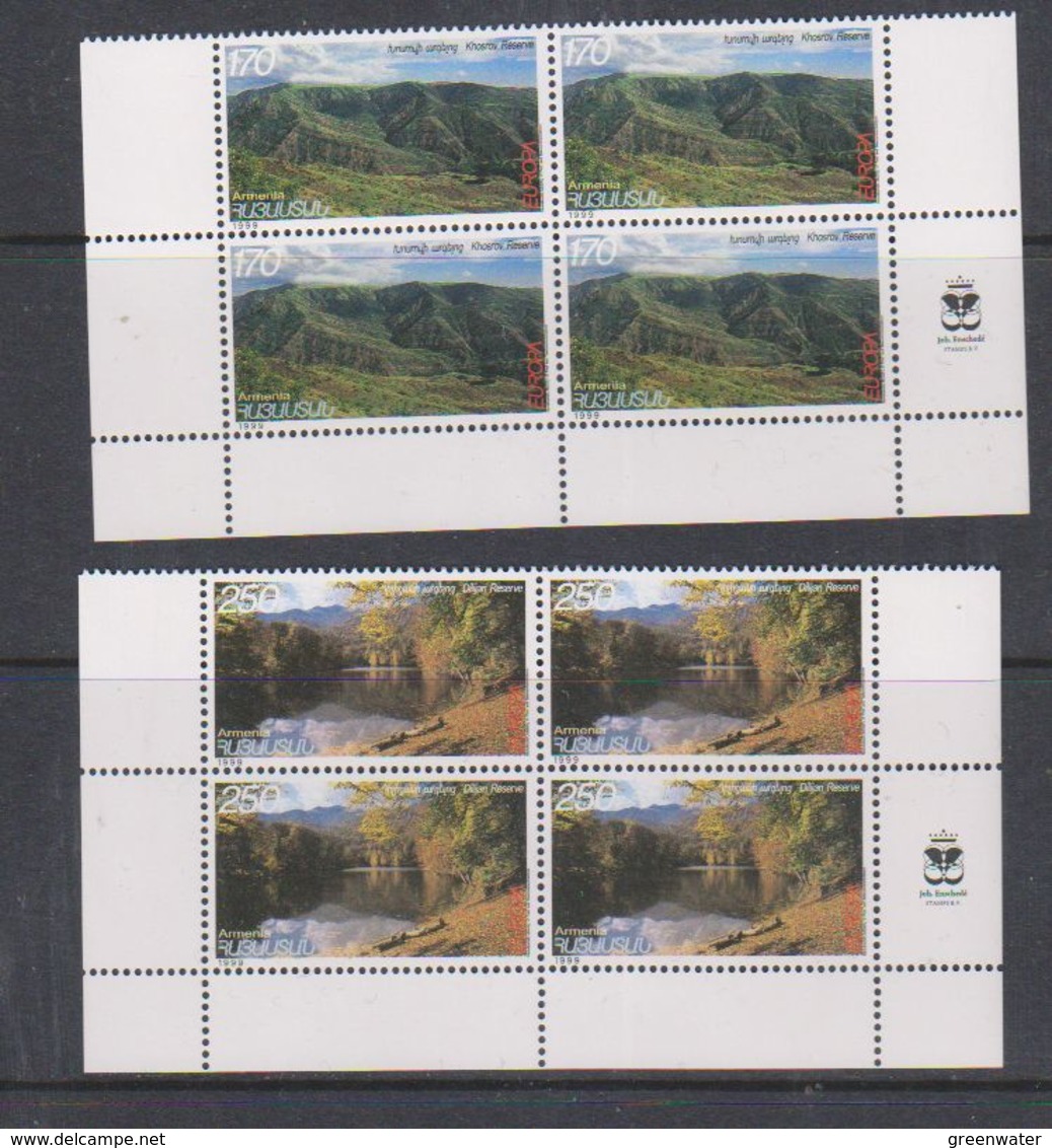 Europa Cept 1999 Armenia 2v Bl Of 4 ** Mnh (38294) - 1999