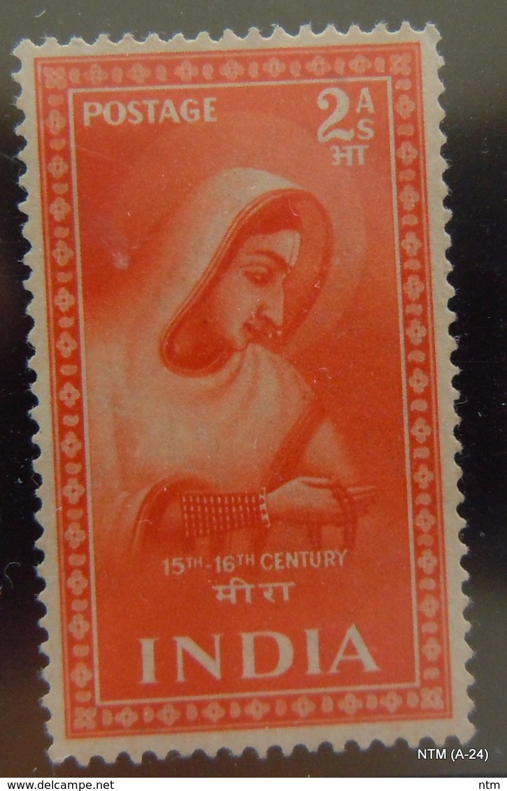 INDIA, Year 1952, Indian Saint Meera, 2A Stamp, SG 339. No Gum. - Unused Stamps