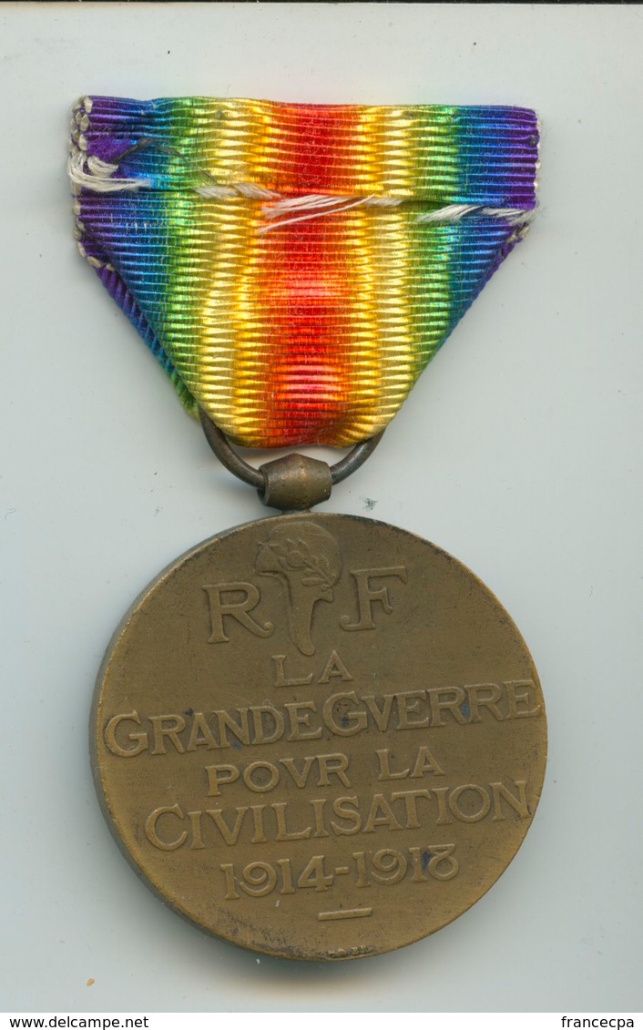 MÉDAILLE MILITAIRE 02 Bis LA GRANDE GUERRE POUR LA CIVILISATION 1914-1918 - Sonstige & Ohne Zuordnung