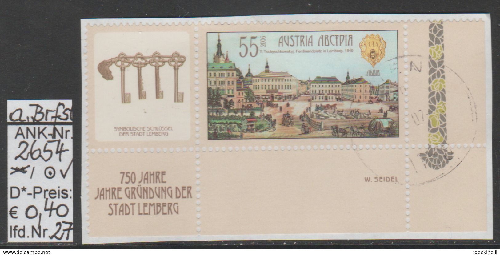 1.12.2006 - SM a. Kleinbogen "Altes Österreich - 750 Jahre Lemberg" - o gestempelt - siehe Scan (2654o 02-33)