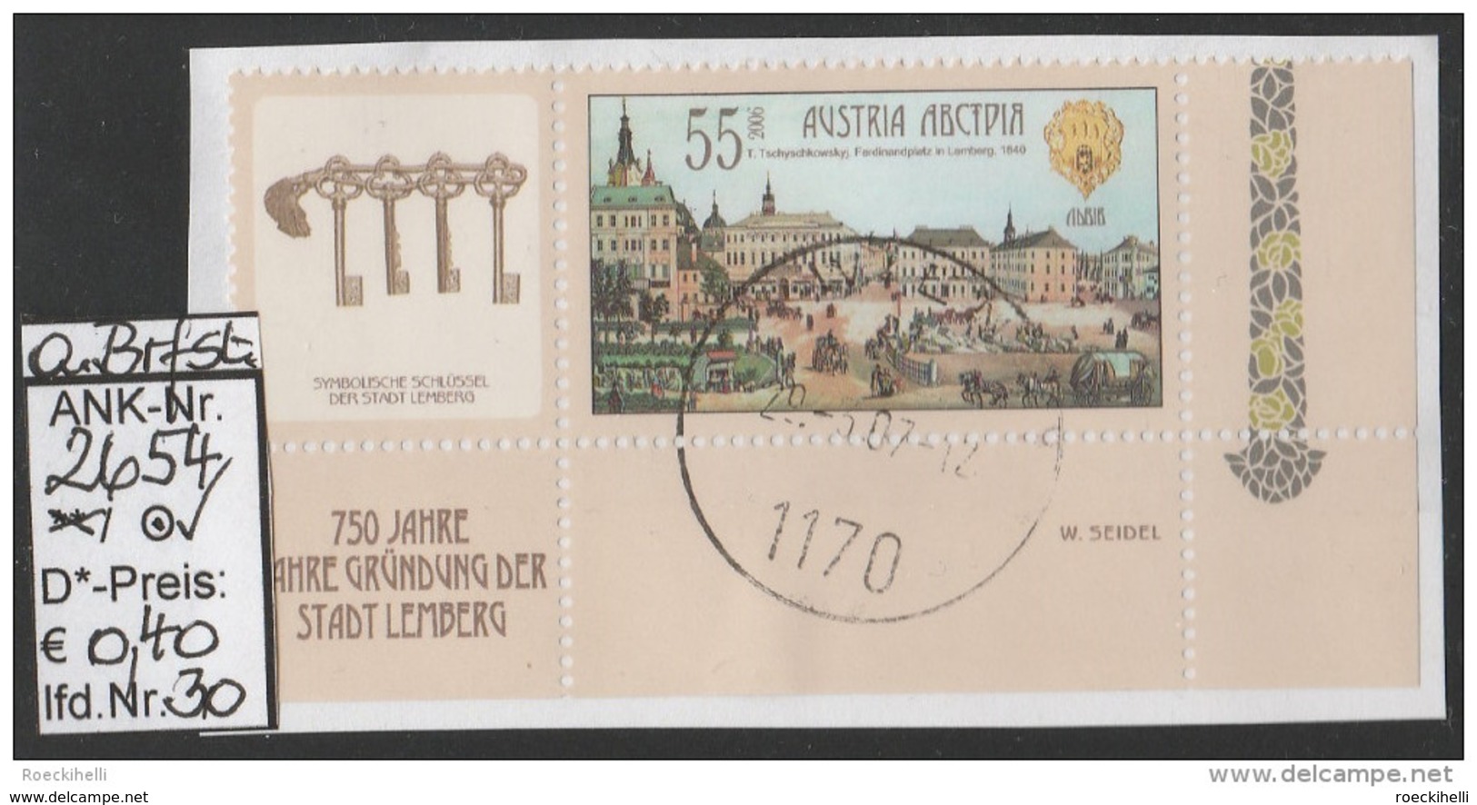 1.12.2006 - SM a. Kleinbogen "Altes Österreich - 750 Jahre Lemberg" - o gestempelt - siehe Scan (2654o 02-33)