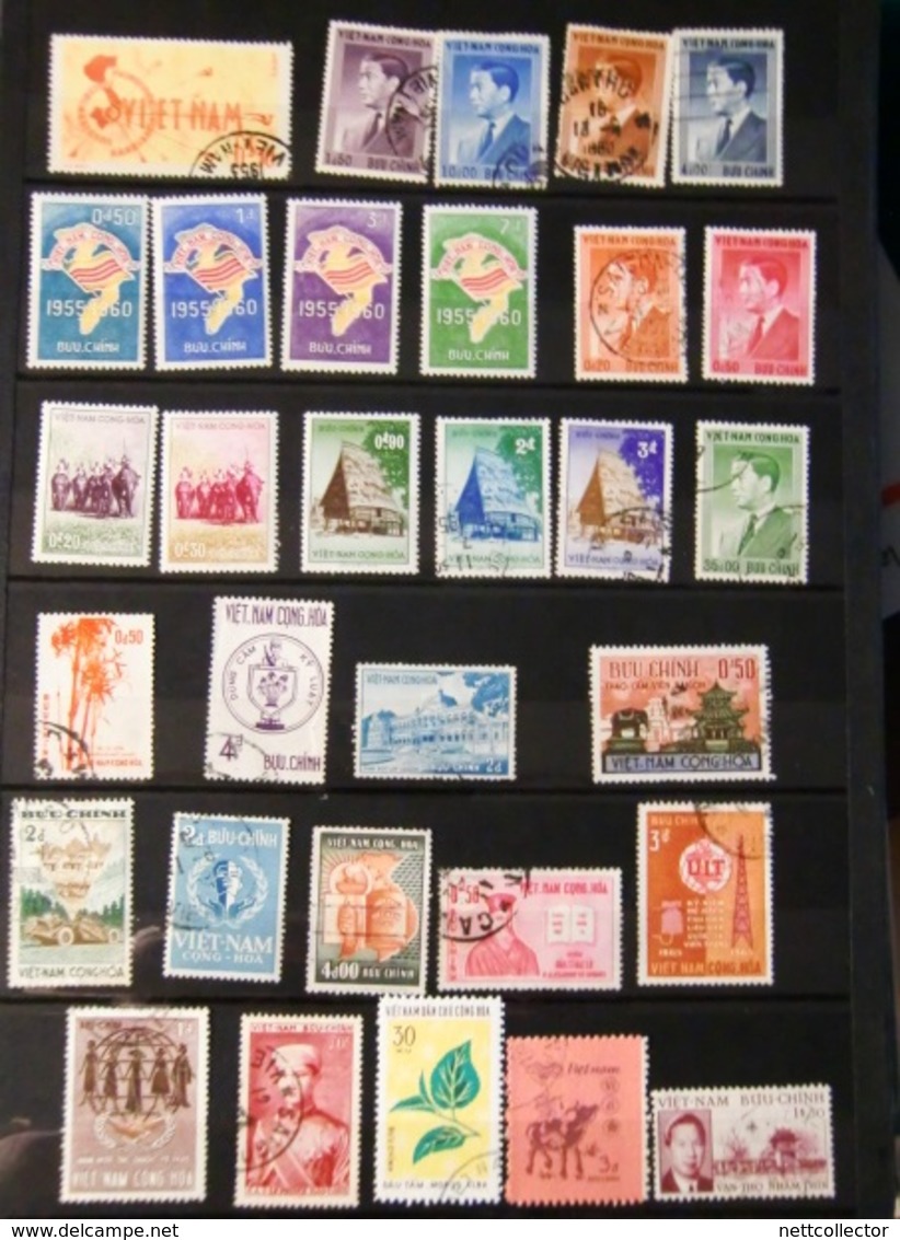 COLONIES FRANCAISES COLLECTION MAJORITE INDOCHINE ET ASIE TIMBRES NEUFS ET OBLITERES