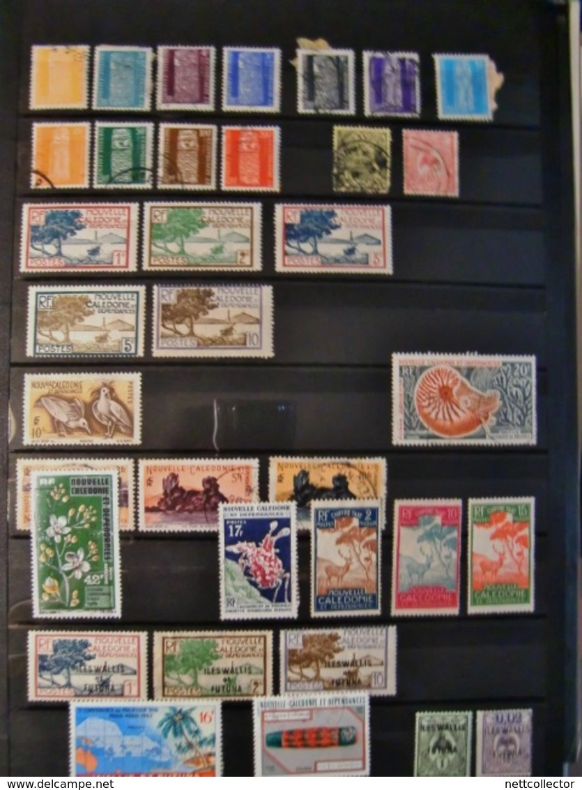 COLONIES FRANCAISES COLLECTION MAJORITE INDOCHINE ET ASIE TIMBRES NEUFS ET OBLITERES